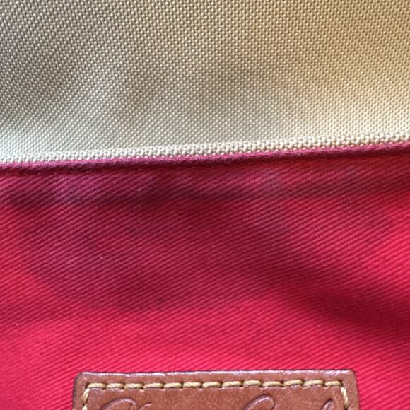 Dooney Bourke Nylon Flap Women\'s Backpack Khaki, Leather Adjustable Strap $139 main image 8